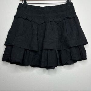 Isabella Marant Etoile Women‎ Skirt 40 Black Elastic Waist Pull On Layering
